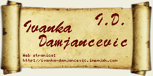 Ivanka Damjančević vizit kartica
